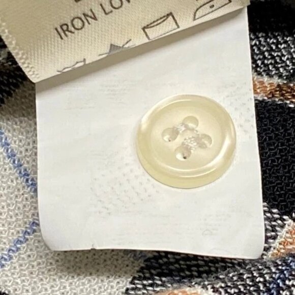 Max Studio Button-Up Shirt Women's Medium Black White Plaid Roll Tab Sleeves GUC - Picture 4 of 7